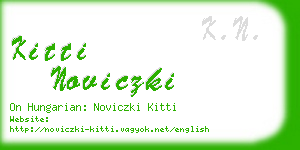 kitti noviczki business card